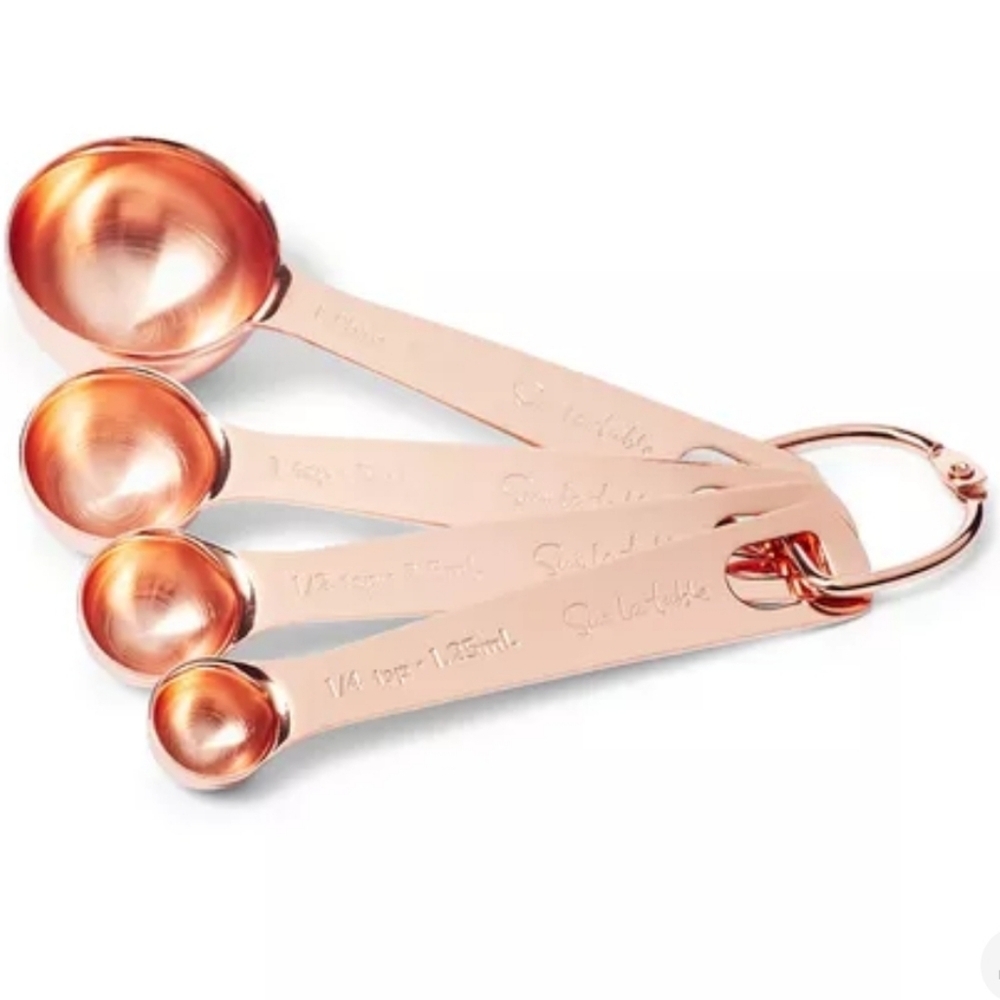 ❤️BUY 5 GET 3 FREE Sur La Table Copper Measuring Spoons, Set of 4